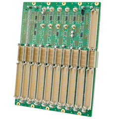 6 HE VME64x 10 Slots mit P0, mit M3/M4 power bolts