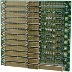 6 HE VME64x 18 Slots mit P0, mit M3/M4 power bolts