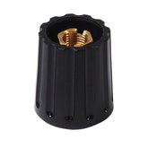 Klassischer Spannzangenknopf | schwarz | ohne Linie | matt oder glänzend | Ø 9 mm