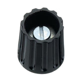 Klassischer Spannzangenknopf | schwarz | ohne Linie | matt oder glänzend | Ø 21 mm