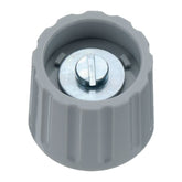 Klassischer Spannzangenknopf | grau | ohne Linie | matt oder glänzend | Ø 21 mm